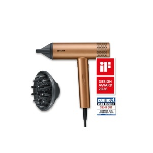 Uscator de par Severin HT 0172, 2000W, Ioni, 3 trepte temperatura, bronznegru