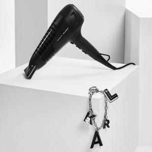 Uscator de par uscat Rowenta x Karl Lagerfeld CV581L Studio, tehnologie Effiwatt de economisire a energiei, 6 setari de viteza/temperatura, control termic, concentrator, treapta cu aer rece, negru/rosu - Img 8
