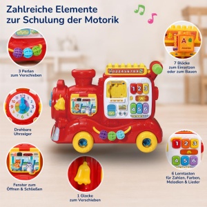 Vagon de jucarie VTech Entdecker-Eisenbahn cu 4 moduri de joc - Img 5