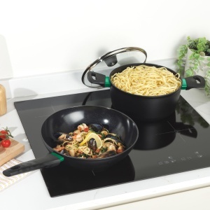 Vas de gatit Russell Hobbs RH03266EU7 28cm Verde cu capac, antiaderent ceramic - Img 3