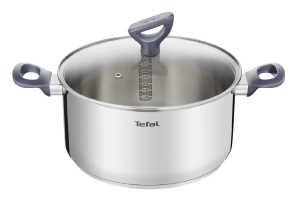 Vas de gatit Tefal G71244 Daily Cook 20cm, cu capac, inox, inductie