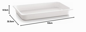 Vas GN APS 83759 ECO LINE, 53 x 32,5 cm, 7,1 Litri, Alb - Img 2