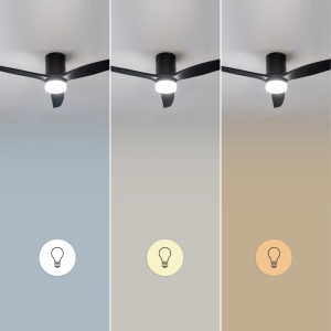 Ventilator de tavan Cecotec EnergySilence Aero 5600, 132 cm, 40W, LED 20W, Wi-Fi, negru-auriu - Img 9