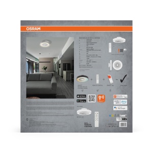 Ventilator Decken cu LED Osram, 2500 Lumen, WiFi, Dimabil, 78W, Gri - Img 3