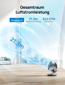 Ventilator Dreo Lynx S Smart 28 dB Oscilare 90deg Timer 12h 4 viteze Control vocal - Img 6