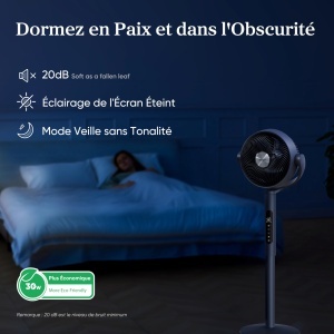 Ventilator inteligent LEVOIT cu motor DC, 12 viteze, oscilatie 90 si 120 - Img 5