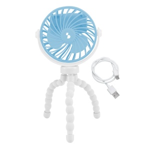 Ventilator Mini Beper P206VEN431, portabil, 3 viteze, LED, rotire 360