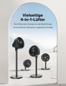 Ventilator Pelonis Reglabil pe Inaltime Oscilant Ultra Silentios Negru - Img 7