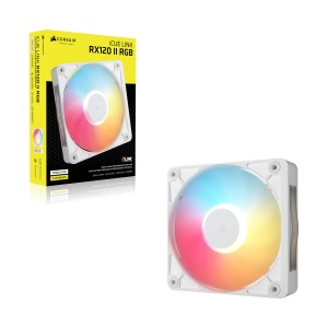 Ventilator RGB PWM CORSAIR iCUE LINK RX120 II, 120 mm, Alb - Img 8