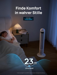 Ventilator Smart DREO, 28 dB, 4 viteze, 90 oscilatie, pentru dormitor - Img 4