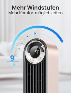 Ventilator turn Dreo Cruiser Pro T2S 106cm 25dB 9 viteze control WiFi si Alexa - Img 7