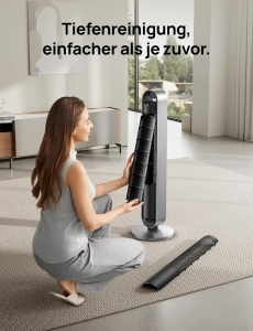 Ventilator turn inteligent DREO Pilot Max S 714S, 36 W, 12 viteze, 4 moduri, oscilatie 120°, Wi‑Fi, telecomanda, argintiu - Img 2