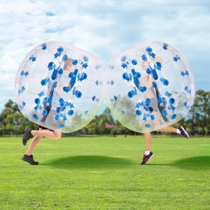 VEVOR Bumper Ball Transparent cu Puncte Albastre 12m PVC Explosionsigur pentru Activitati Outdoor - Img 8