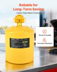 VEVOR Canistra Siguranta 19L Flammensperre Capac Autoinchidere Galben - Img 3