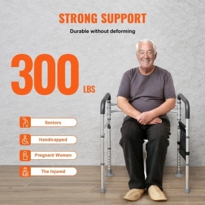 VEVOR FBL900631 Cadru de Siguranta pentru Toaleta 136 kg Aluminiu Rezistent - Img 3