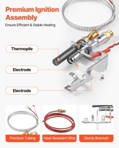 VEVOR Kit Zundflamme Gaz OE 14D0477 Compatibil Lexington Forge Majestic - Img 2