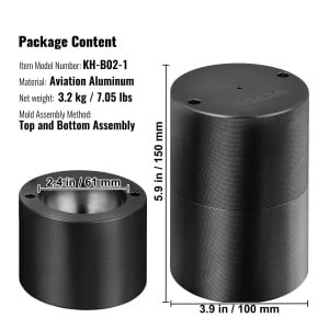 VEVOR Presa pentru Eiskugeln KH-B02-2 Aluminiu Negru Compacta - Img 7
