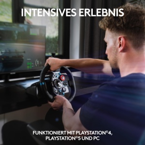 Volan de gaming Logitech G29, Force Feedback, 900 rotire, piele, pentru PS5, PS4, PC - Img 3