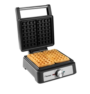 Waffeleisen Bestron AWM100BL pentru 2 Wafle, Antiaderent, Mattschwarz - Img 2