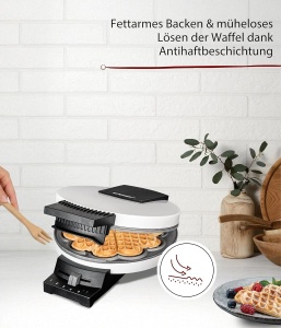Waffeleisen Cloer 171, 16 cm, 930 W, Alb - Img 3