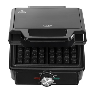 Waffle Maker ADLER AD 3088 2000W, Antiaderent, Negru - Img 6