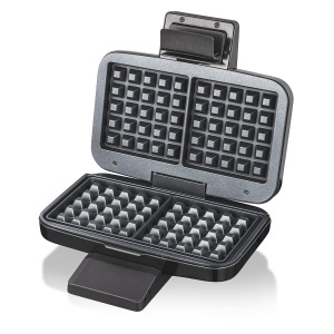 Waffle Maker Cloer 1459, 1000 W, antiaderent, inox negru - Img 6