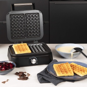 Waffle Maker Princess 132398 Deluxe, 1500W, 2 Wafe, Negru - Img 4