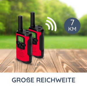 Walkie Talkie Alecto FR-115 - Set 2 bucati, raza 7 km, 8 canale, rosu - Img 4