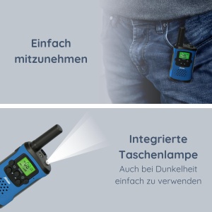 Walkie Talkie Alecto FR175 - 7 km Reichweite, 8 Canale, Culoare Albastra - Img 4