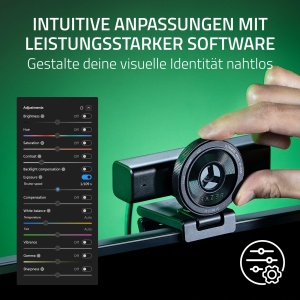 Webcam Razer Kiyo V2, 4K 30FPS, HDR, Ultra-Weitwinkel, Negru - Img 5