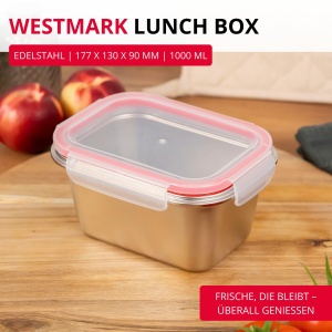 Westmark Lunchbox 23672270 1000 ml Argintiu Sigilata si Rezistenta la Temperaturi Extreme - Img 2