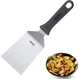 Westmark Professional Turner/Grill Spatula, Unghiulara, Rigida, Inchisa, Dimensiunea lamei: 9 x 11,5 cm, Lungime: 29 cm, Otel inoxidabil/Plastic, Master Line, Negru/Argintiu, 13442270