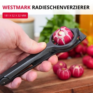 Westmark Radish Cutter Decoretto Black Edition - Decorati ridichi si lamai - Decorati bufet si salate - Antracit - Img 2