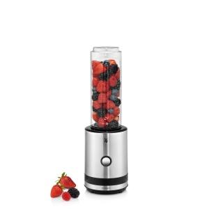 WMF Kitchen Minis Smoothie-to-go Smoothie Maker mic Mini Stand Mixer cu doua blendererecipiente pentru baut 06l 300 W otel inoxidabil mat - Img 8