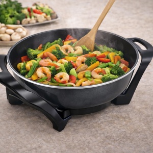 Wok electric Beper P101COS100, 1500 W, 33 cm, capacitate 5 litri - Img 8