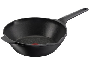 Wok Tefal Robusto E24919, 28 cm, Antiaderent, Inductie, Negru