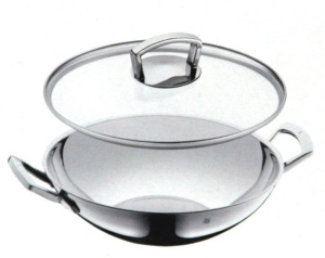 Wok WMF 36 cm din Cromargan cu Capac, Inductie, Spalare Automata - Img 3