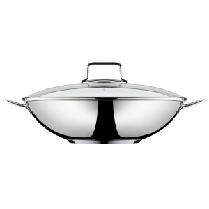 Wok WMF Macao 36 cm cu capac din sticla, Cromargan inoxidabil, 4.5L - Img 4