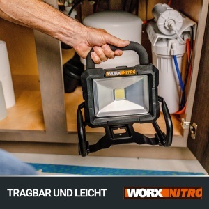 WORX WX026.9 Lampa de lucru fara fir Nitro LED 20V - Spot de constructie pivotant la 360 de grade - cu lumina LED pentru iluminarea ideala a muncii - fara baterie si incarcator - Img 6