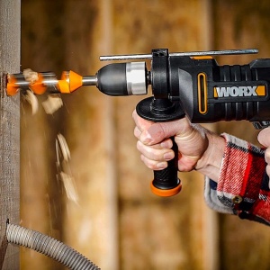 WORX WX317.2 Masina de gaurit cu percutie profesionala cu 600W pentru lucrari de gaurire in lemn, beton si otel - cu reglare continua a vitezei si mandrina fara cheie - Img 3