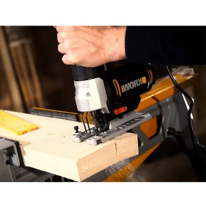 WORX WX4781 Ferastrau vertical 650W - Ferastrau pendular cu electronica de viteza pentru taierea precisa a lemnului metalului si PVC-ului - cu cutie d - Img 6