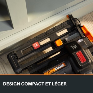 WORX WX841.9 Nitro 20V Capsator cu acumulator Calibru 16 | Cuie fara fir | Pistol de cuie alimentat cu baterii cu ameliorare a blocajelor fara unelte | PowerShare, numai instrument - Img 6