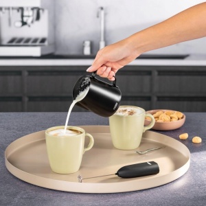 XAVAX Spumant electric de lapte spumant de lapte otel inoxidabil alimentat cu baterii electric multifunctional Culoare Negru - Img 3