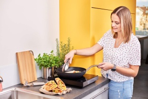 Zanga Gourmet Rosle cu Silikon, 26.5 cm, din Otel Inoxidabil - Img 5