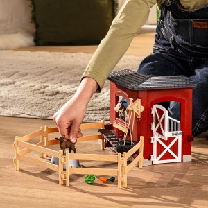 Zaraza Schleich Ziegenstall 42726 31 piese pentru copii de la 3 ani - Img 2
