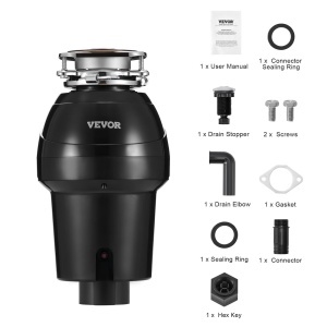 Zdrobitor de Deseuri VEVOR JWM-931, 1,25 CP, Zerkleinerungssystem pentru Alimente - Img 9