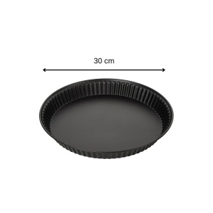 Zenker Quicheform Special - Tava de copt de inalta calitate pentru quiche-uri perfecte, 297 x 297 x 35 mm, 1800 ml, rezistent la caldura pana la 230degC, garantie producator de 5 ani, negru - Img 3
