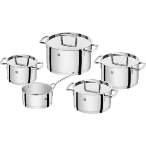 ZWILLING Passion Set oale de gatit, 5 bucati, cu capac, potrivite pentru inductie, neacoperite, otel inoxidabil, foarte lustruit, argintiu - Img 1