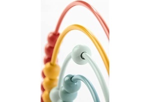 Abac Pinolino Regenbogen Ruby Montessori din lemn masiv pentru copii 1 ani design colorat - Img 10