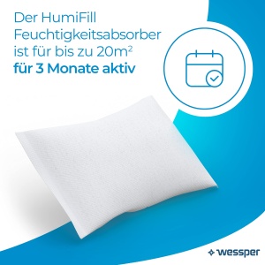 Absorbant de umiditate Wessper HUMIFILL, 10 pachete, alb - Img 5